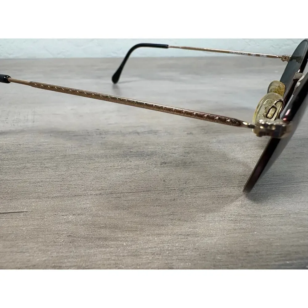 Luxottica 7091 Gx95- Gold‎ Electroplated UV Guard- Made in Italy Sunglasses- EUC